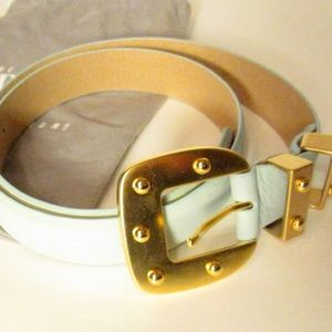 Worth Accessories - Worth Collection Blue Suede Belt 30-33 M Worth Accessories - Worth Collection Blue Suede Belt 30-33 M